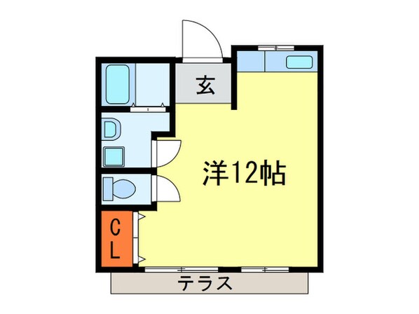 山手ワンルームハイツの物件間取画像